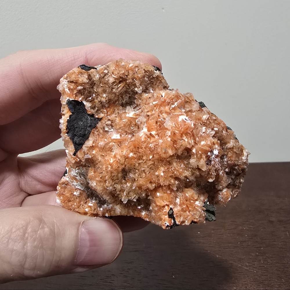 Heulandite Crystal Cluster on Basalt